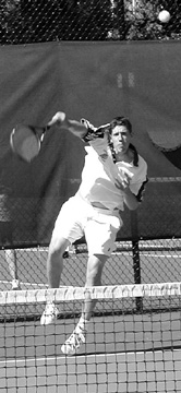 Mark Goldberg '03 starting a point. [Photo by Mr. Ian Morris.]